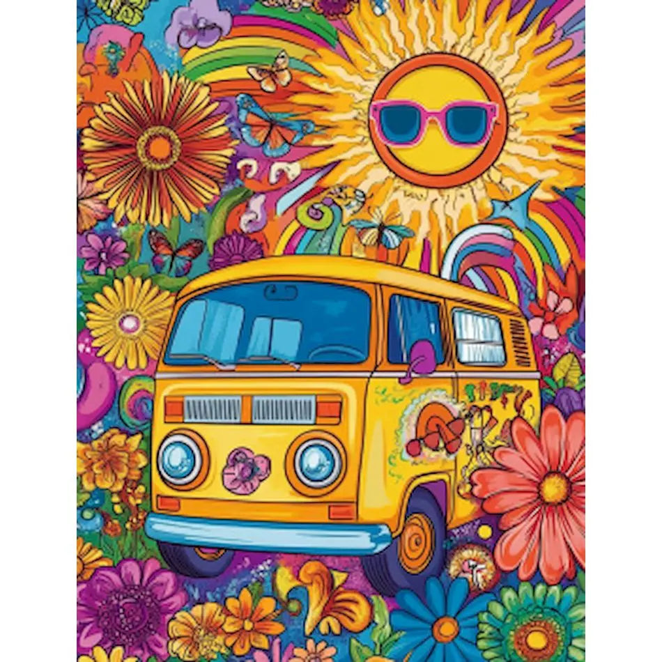 Schilderen op nummer Landschappen - Abstracte huizen, landschappen en busjes (Keuze uit 13 afbeeldingen)