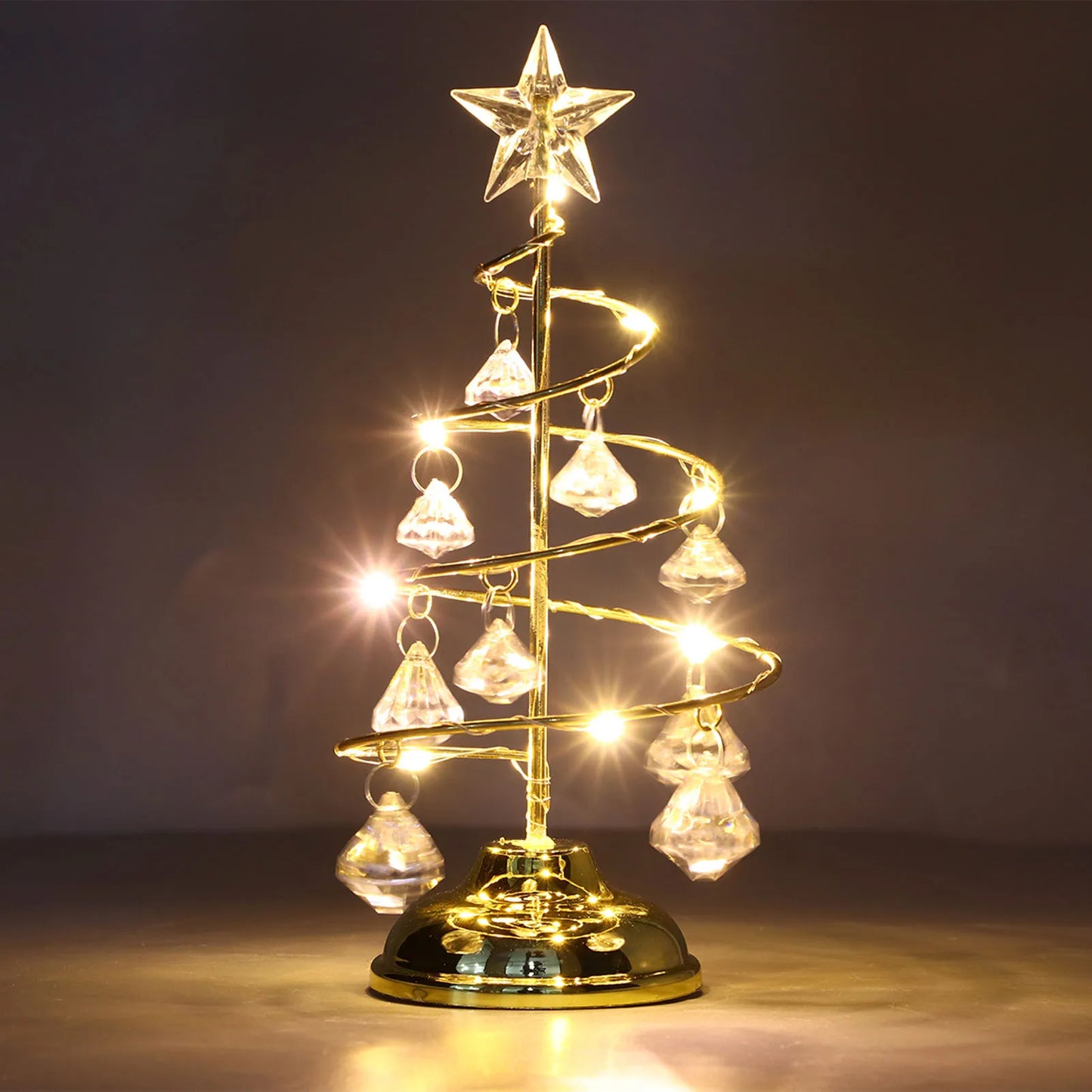 Kerst lamp kristallen kerstboom met LED verlichting voor sfeervolle decoratie