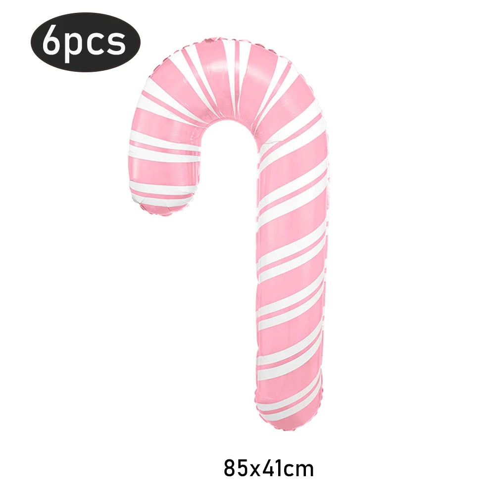 Opblaasbare kerst snoepstok en lolly folieballonnen set – feestdecoratie