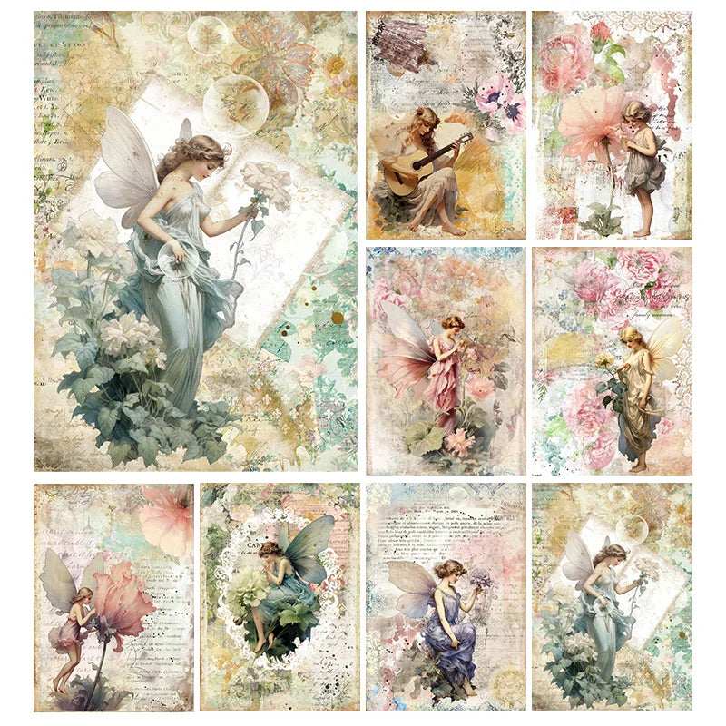 Maak unieke retro journals met 8 vintage rijstpapieren vellen