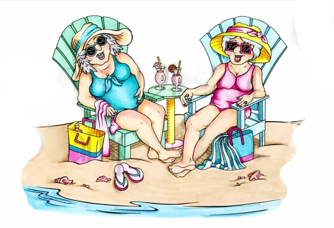 Stempel met snijmal - Transparant rubber metaalset strand vrouwen