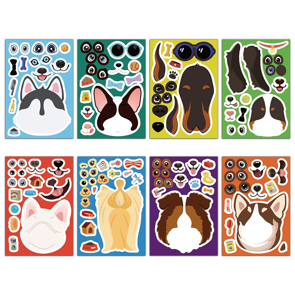 Sticker pret voor kinderen – Honden aankleed stickerset