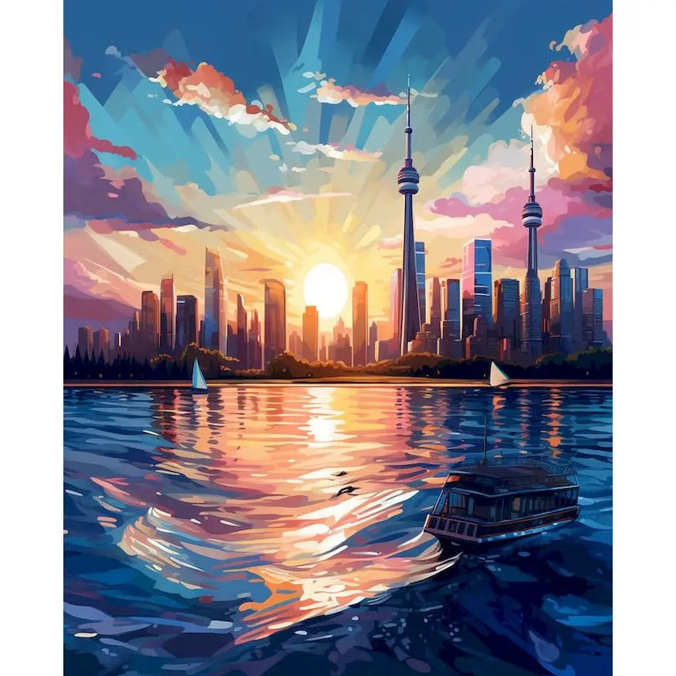 Schilderen op nummer Landschappen - Stedelijke landschappen (Keuze uit 12 afbeeldingen)