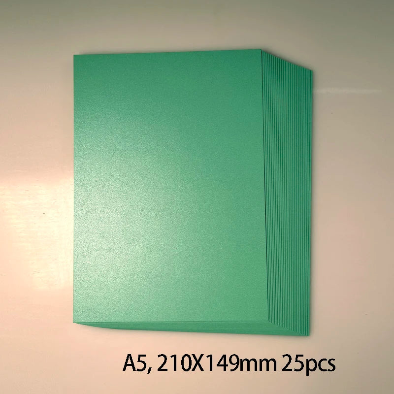 25 kleuren glanzend knutselpapier A5 - 250g voor DIY & scrapbooking