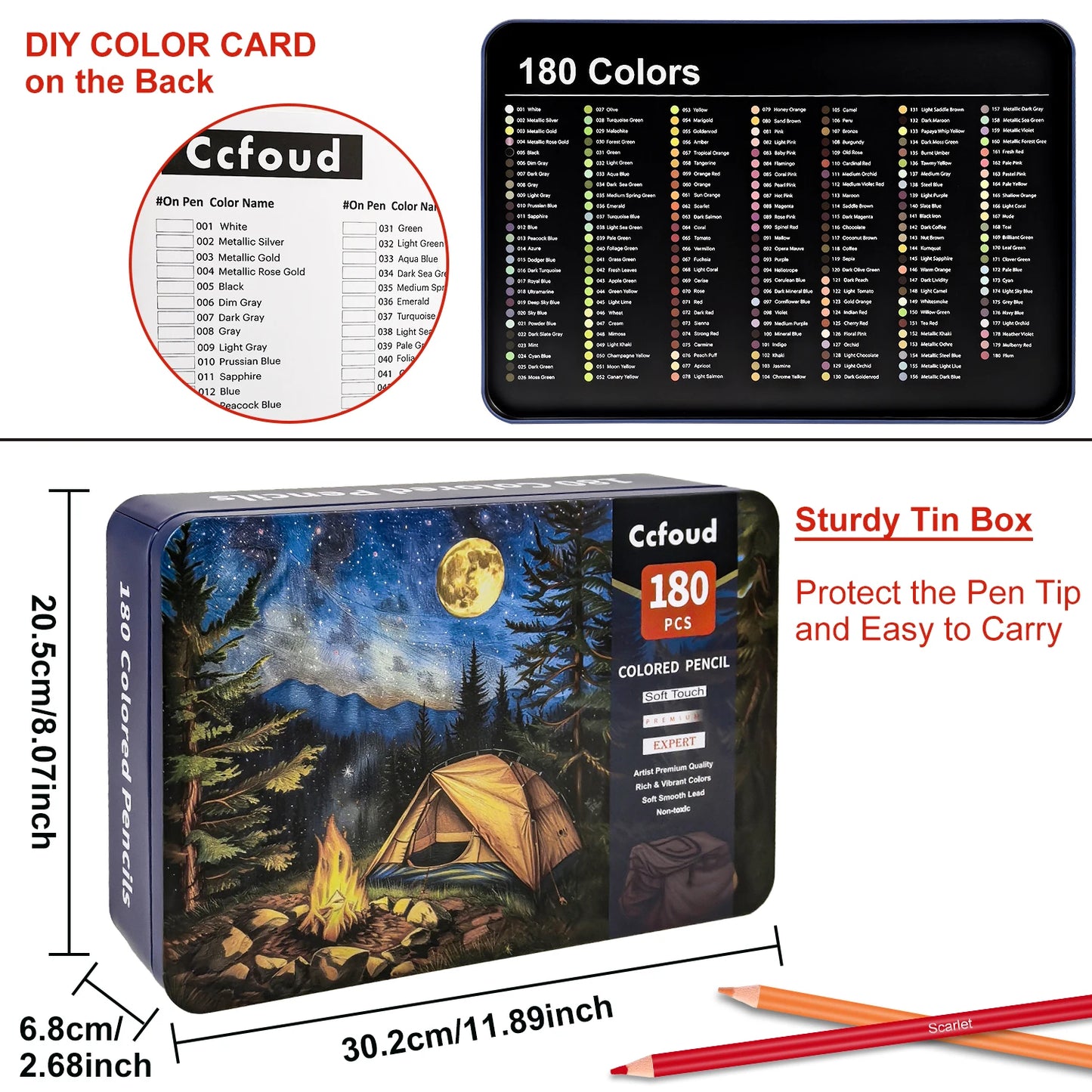 Kleurpotloden set professionele zachte kleurkernen voor creatief tekenen