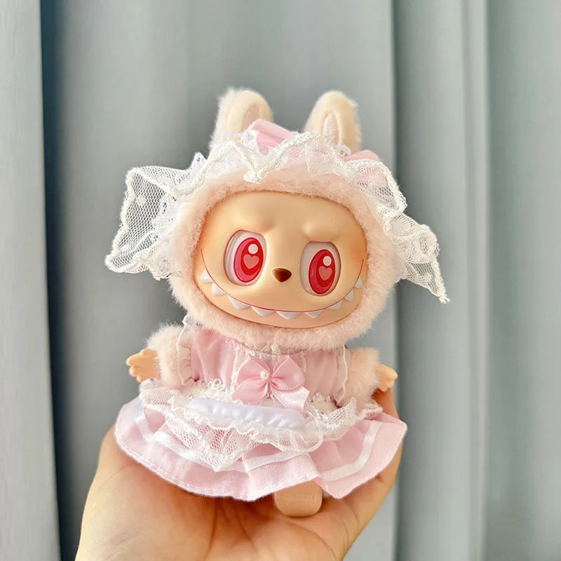 Kleding voor Labubu poppen – schattige Kpop stijl outfit met accessoires