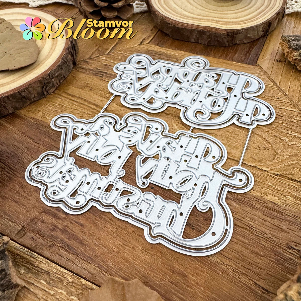 Snijmal kerst winter lagen titel – metalen snijvorm voor kaarten en scrapbooking