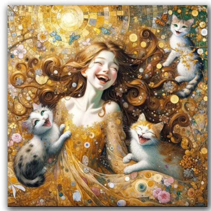 AB Diamond Painting met Fairy dust steentjes – Gustav Klimt De Kus