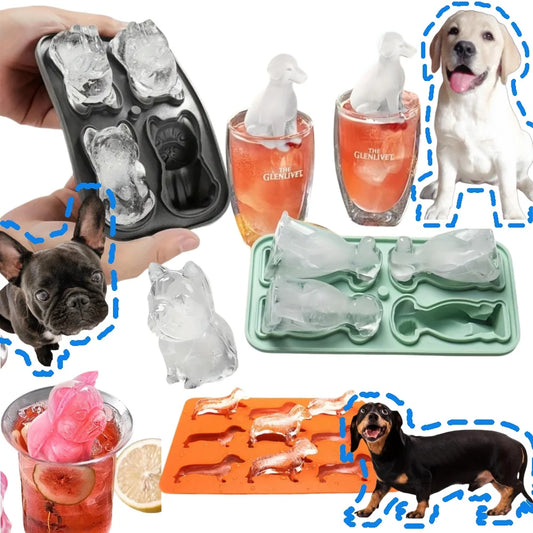 IJsblokjes vorm hond – siliconen mal voor chocolade en ijs