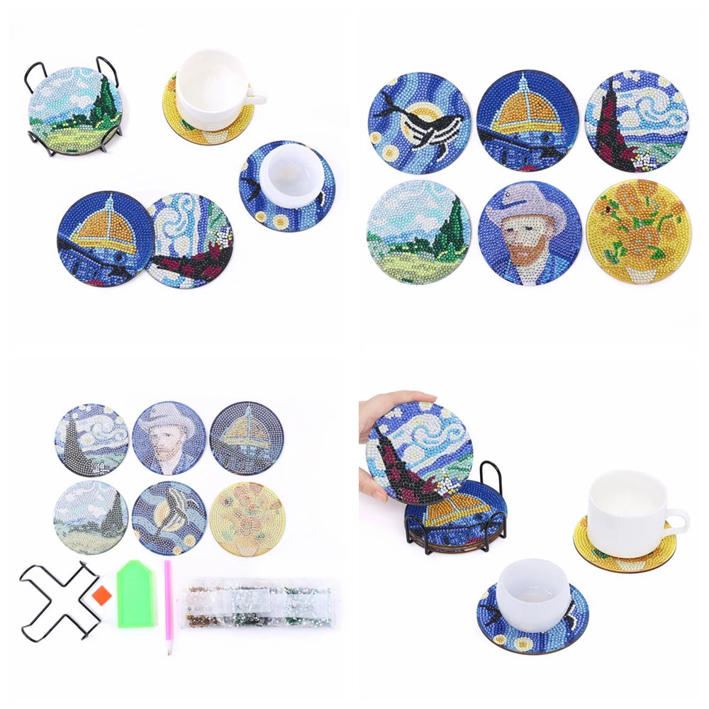 Diamond Painting Onderzetters met Houder - Creatieve Set