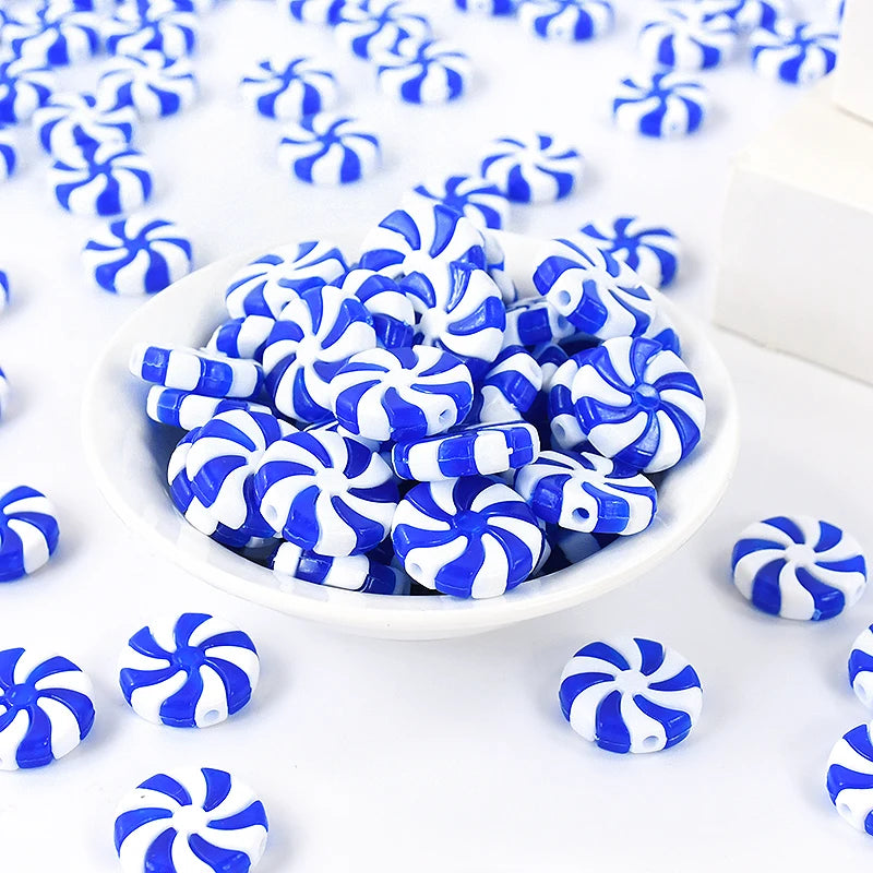 Kerst ornament voor in Kerstboom rood wit snoep decoratie set 10 stuks