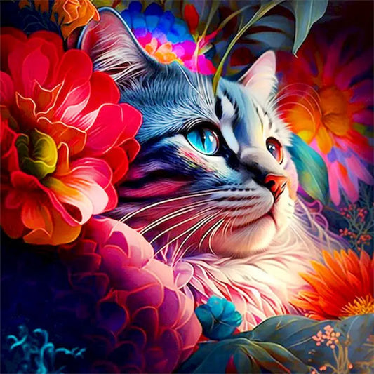 Diamond Painting Dieren Volledige Ronde Steentjes 30x40cm - Kat 8