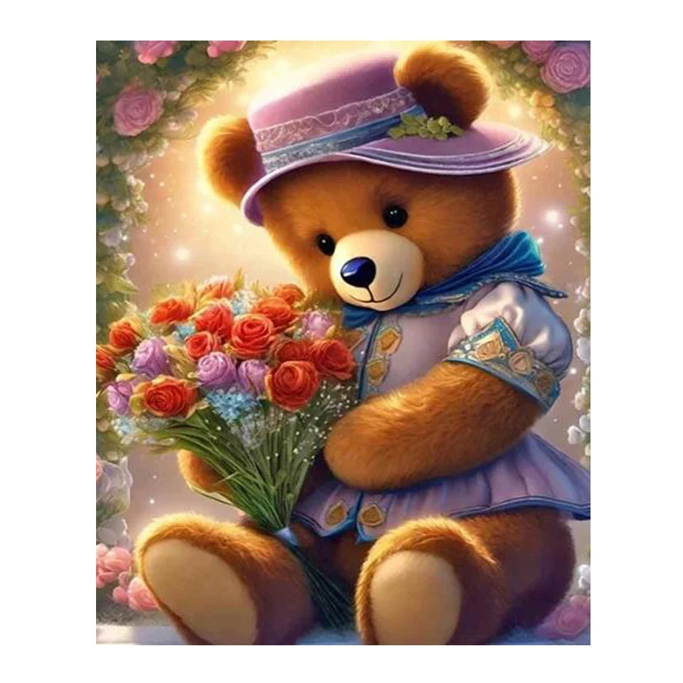 AB Diamond Painting met Fairy dust steentjes Dieren en Bloemen