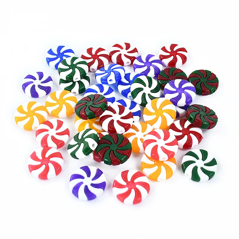 Kerst ornament voor in Kerstboom rood wit snoep decoratie set 10 stuks