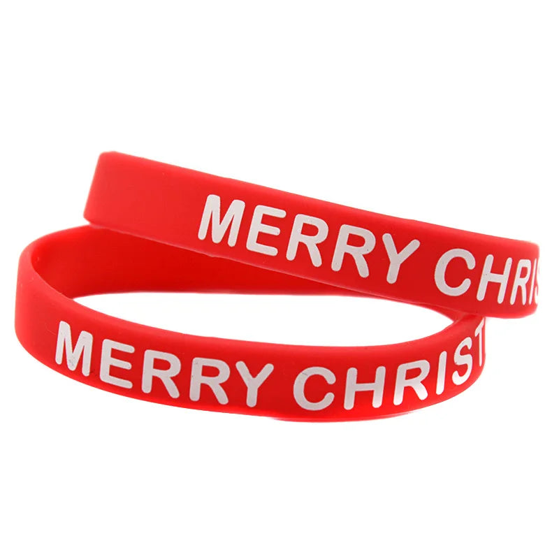 Kerst armband Merry Christmas siliconen polsband volwassenen