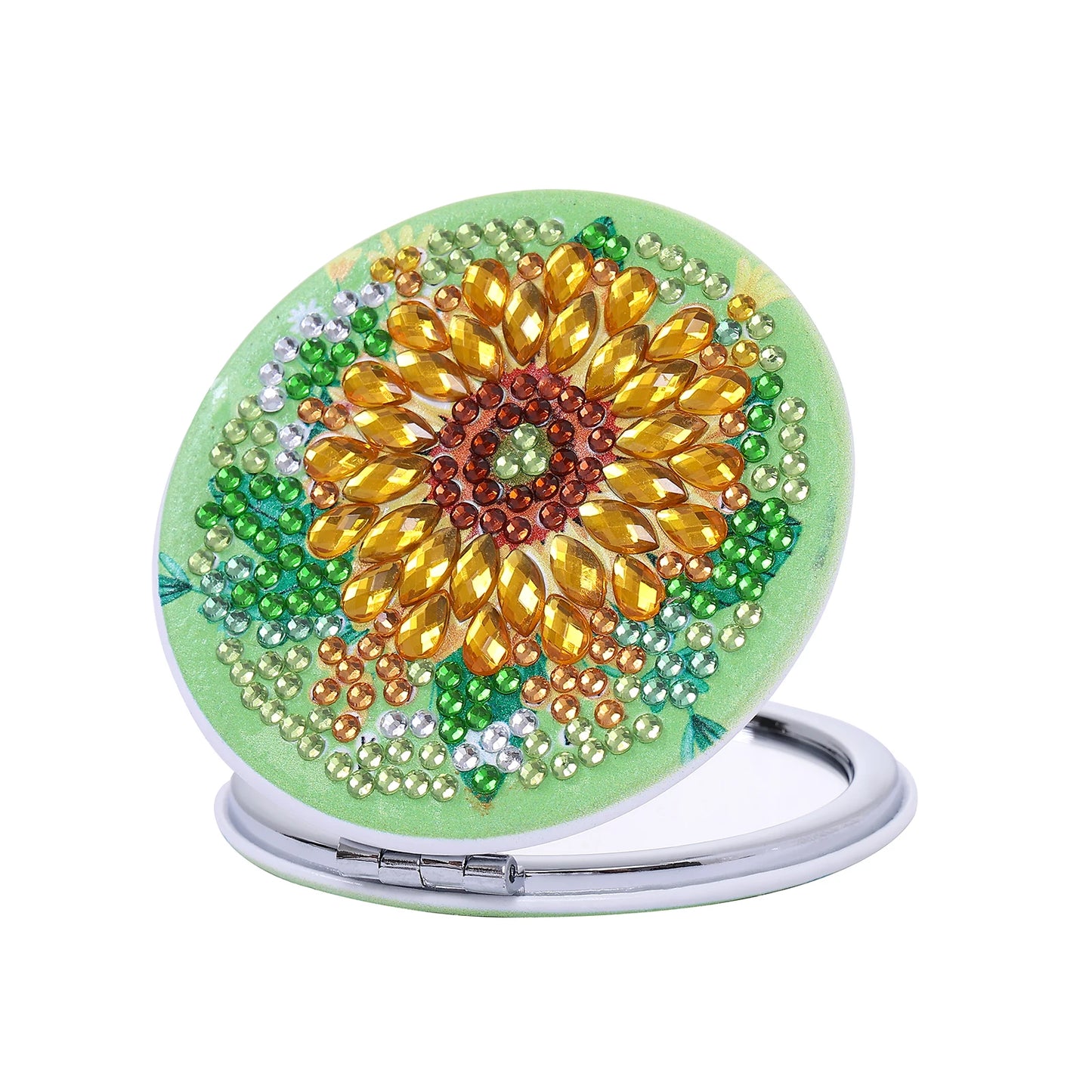 Diamond Painting Make-up Spiegel - Zonnebloem Ontwerp