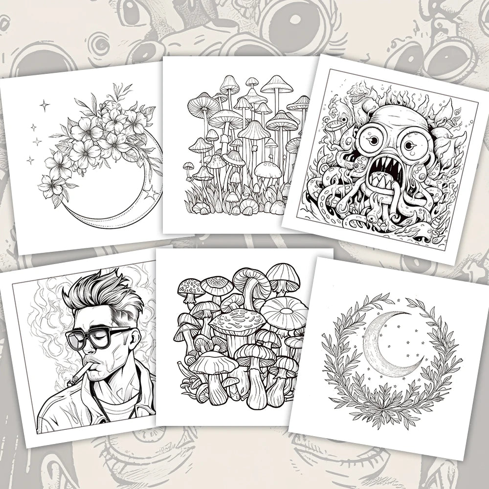 Kleurboek voor volwassenen – 30 unieke patronen, 21x21 cm