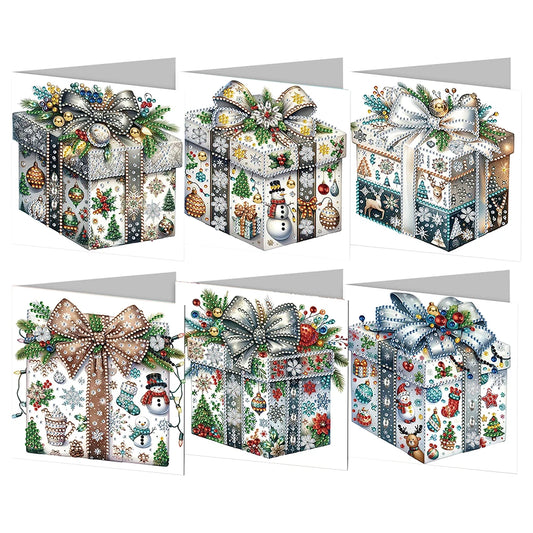 Diamond Painting Kaarten set 6 Stuks - Kerstkaarten HK031