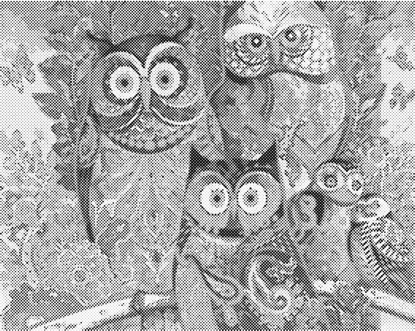 DOT Painting Dieren - Grappige Dieren - 40x50cm of 60x75cm