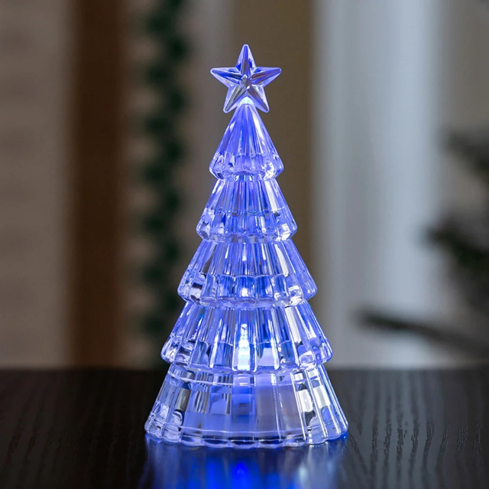 Kerst lamp verlichte acryl kerstboom tafeldecoratie met warme gloed