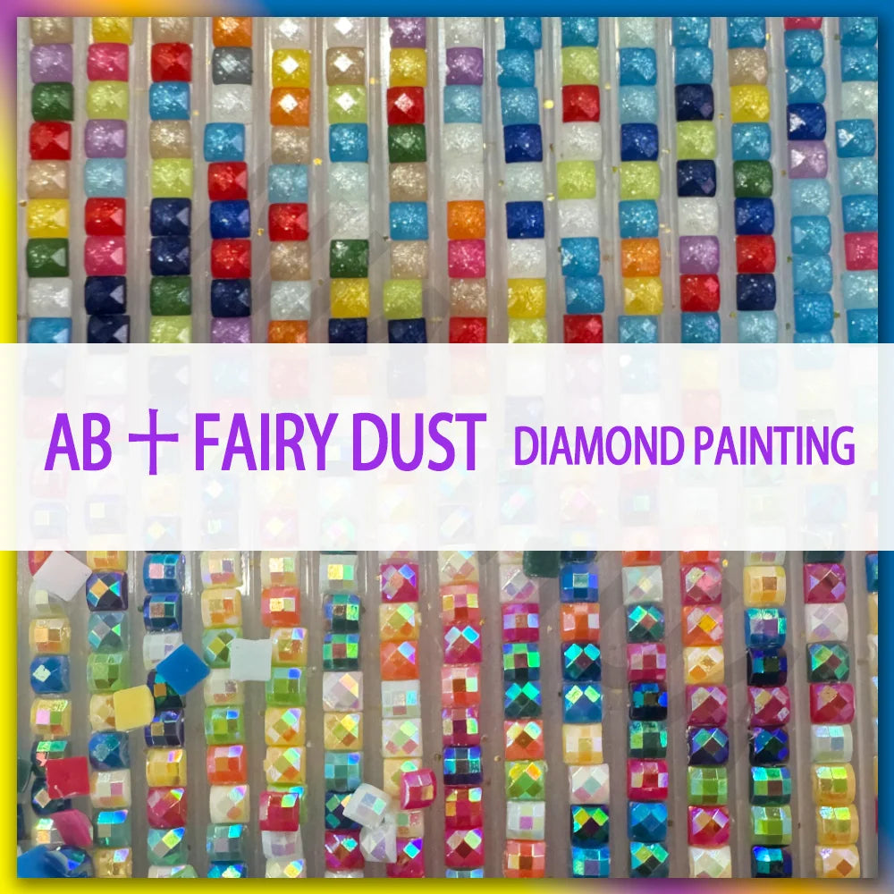 AB Diamond Painting met AB en Fairy dust steentjes – Chinese Draak