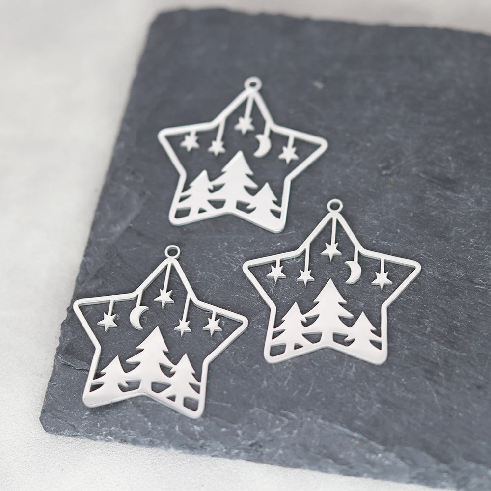 Kerst hangers sneeuwvlok rendier, bel, Kerstboom, Kerstman en meer – vele varianten - 3 stuks