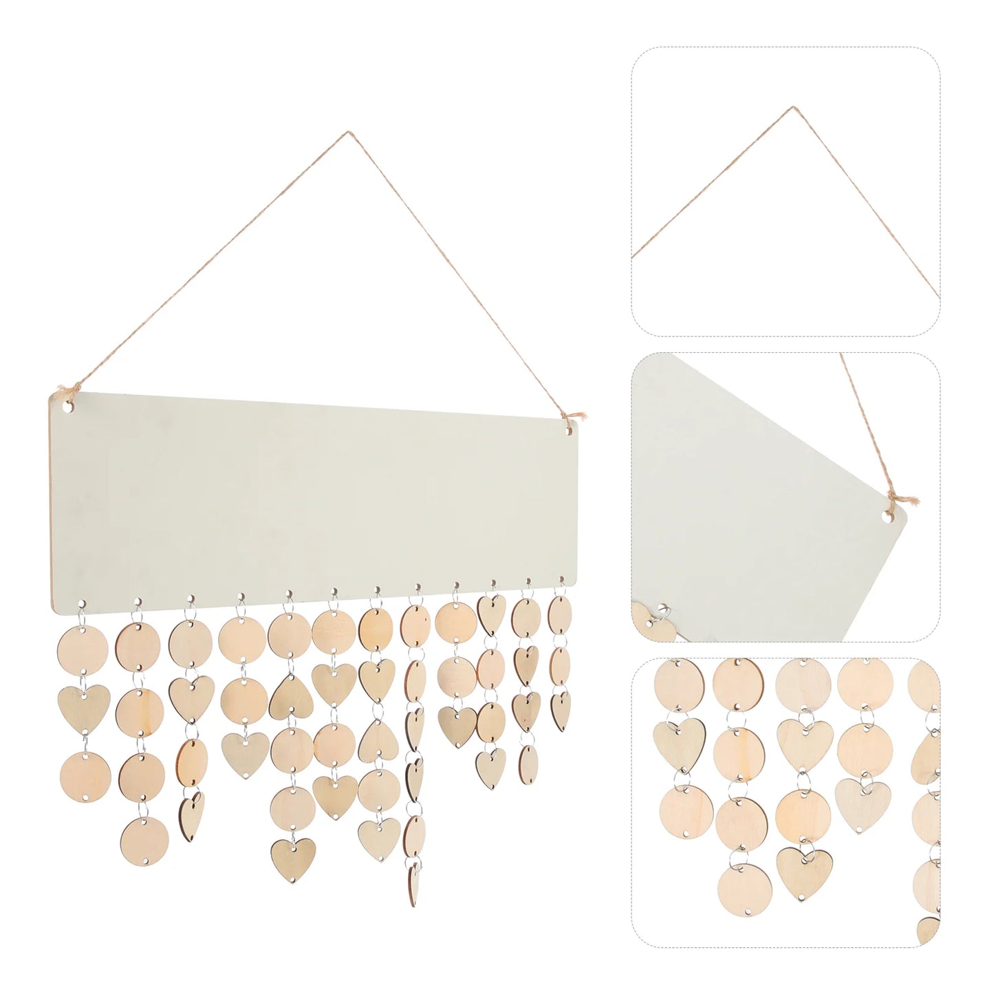 Houten figuur om zelf te schilderen/kleuren – Familie verjaardagskalender met houten schijfjes