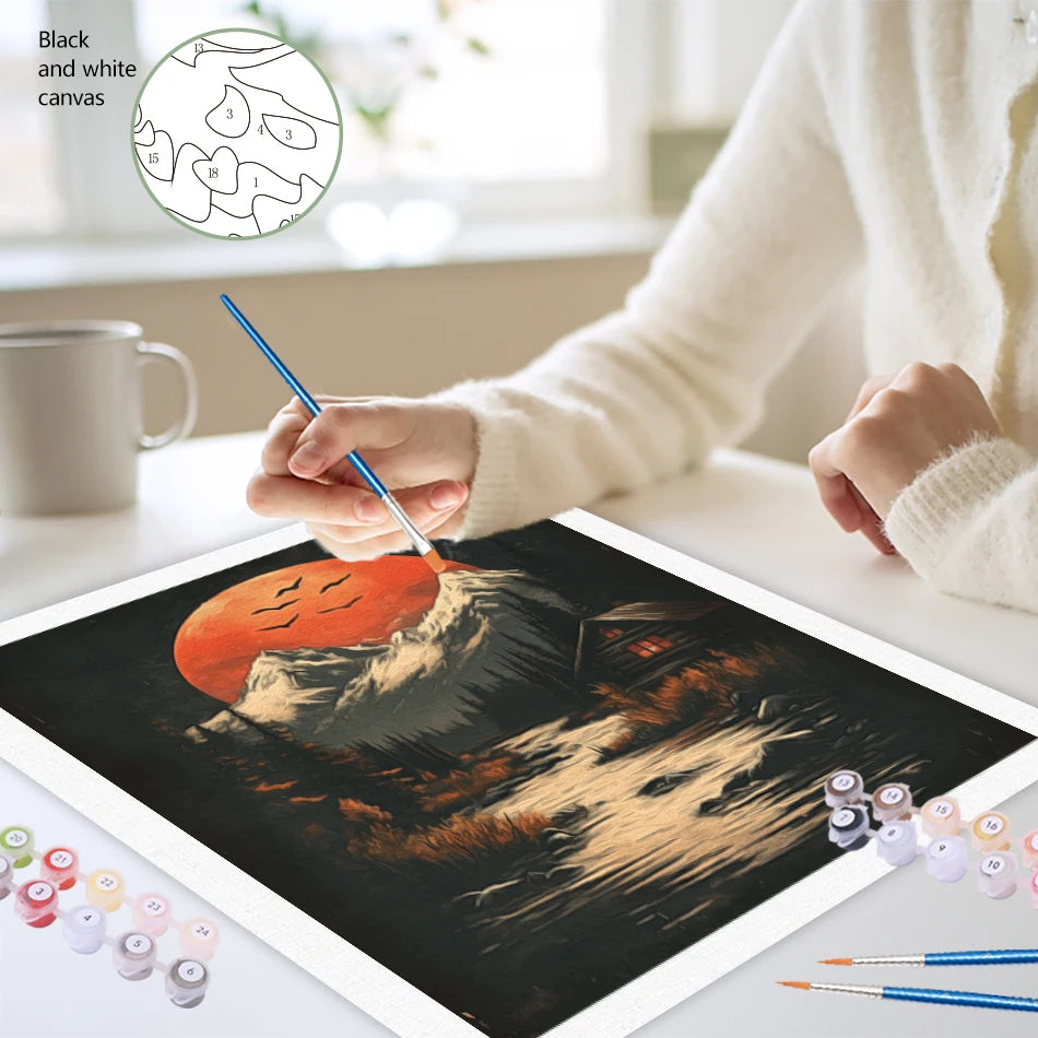 Schilderen op nummer - Diverse landschappen (keuze uit 15 afbeeldingen)