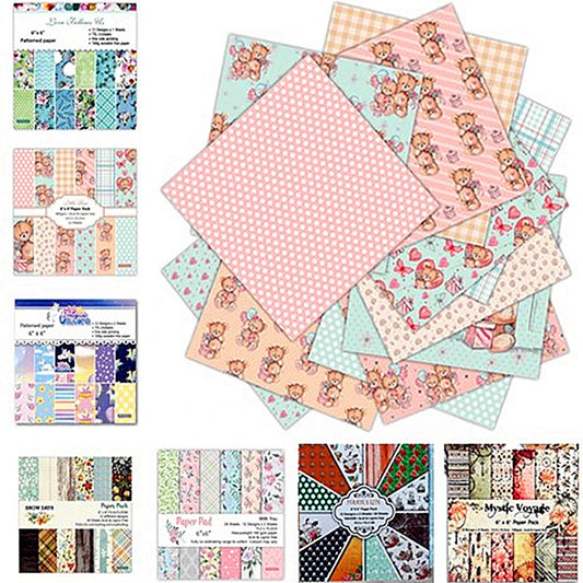 Papier voor kaarten maken en scrapbook met rozenpatroon