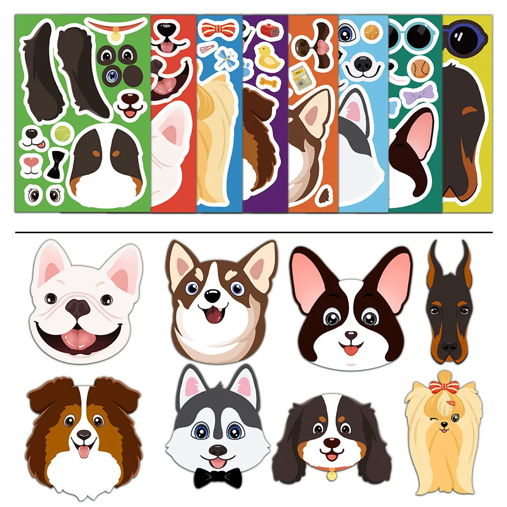 Sticker pret voor kinderen – Honden aankleed stickerset