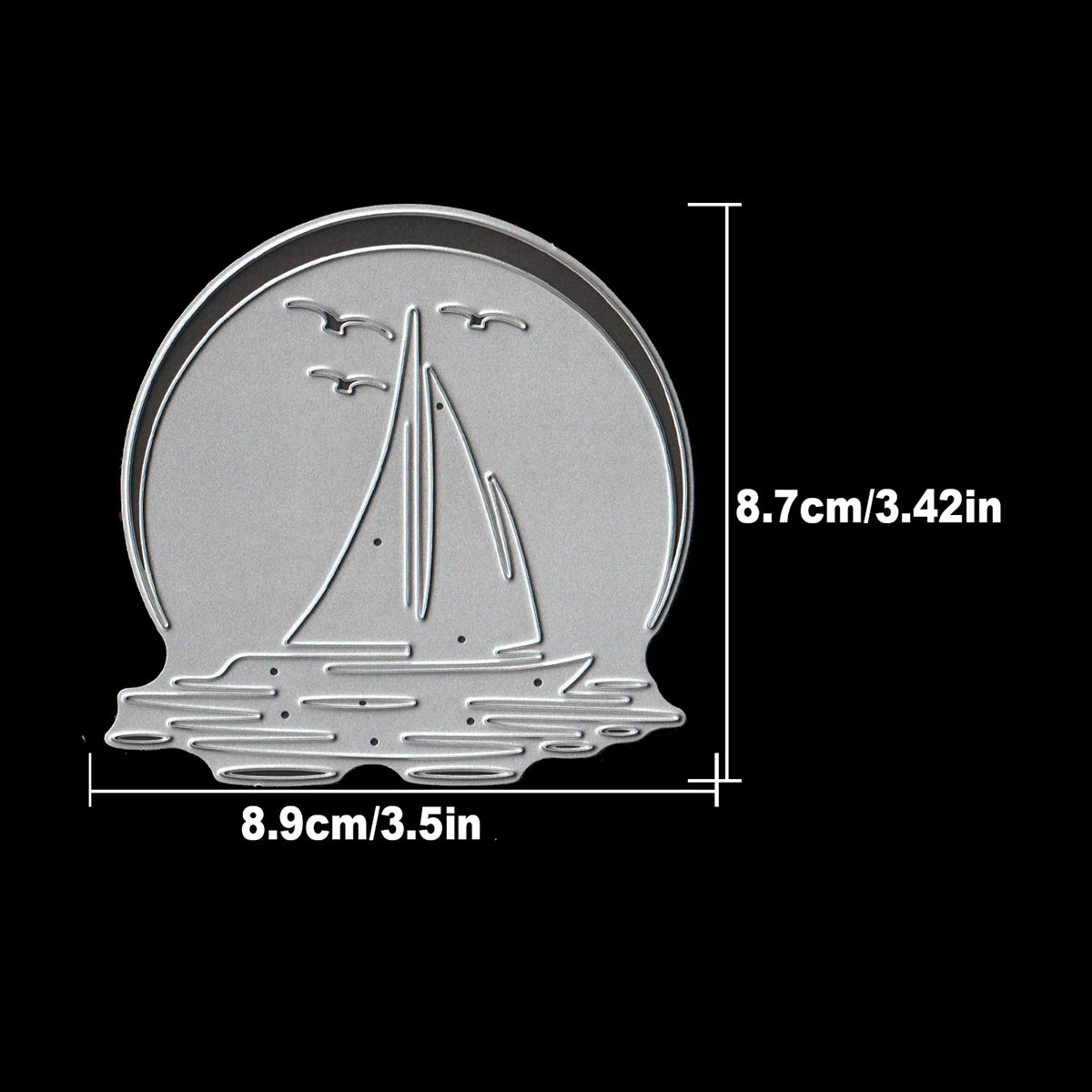 Snijmal Zonsondergang Zee met Zeilboot en Meeuwen