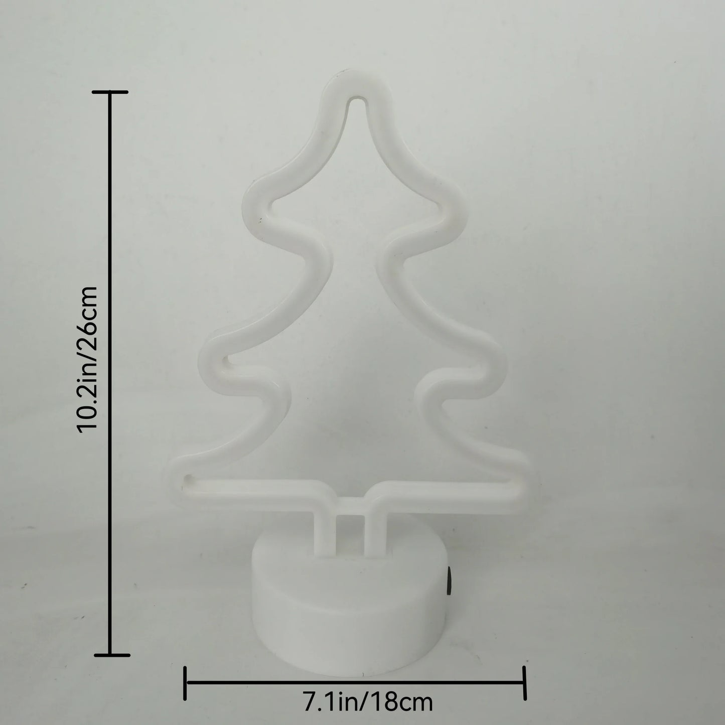 Kerst lamp neon kerstboom LED tafeldecoratie met USB en batterijen