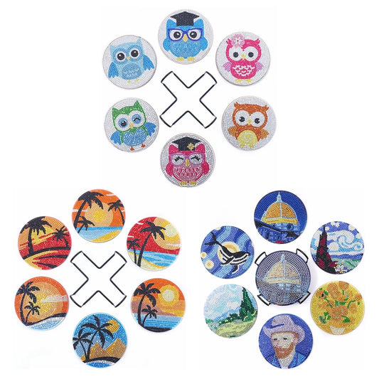 Diamond Painting Onderzetters met Houder - Creatieve Set