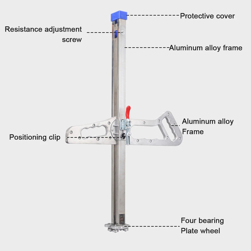 Maak precisiesnedes met deze opvouwbare aluminium gipsplaat snijder