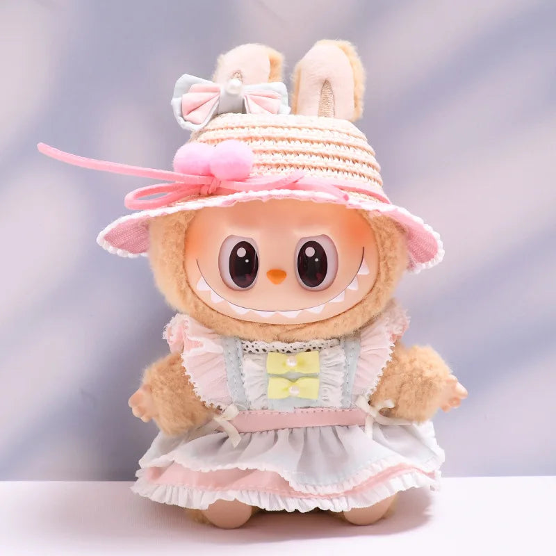 Kleding voor Labubu poppen – Prinsessenjurk en accessoires set 17cm
