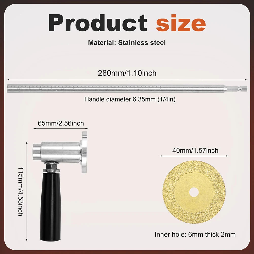 Binnenpijpsnijder verstelbaar voor PVC buizen – interne pijpsnijder met 0,6 cm zeskant aansluiting voor boormachine