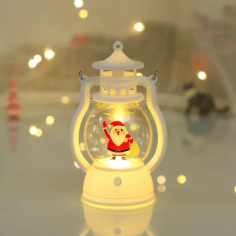 Kerst lamp met LED lantaarn en Santa Claus decoratie voor sfeervolle kerst