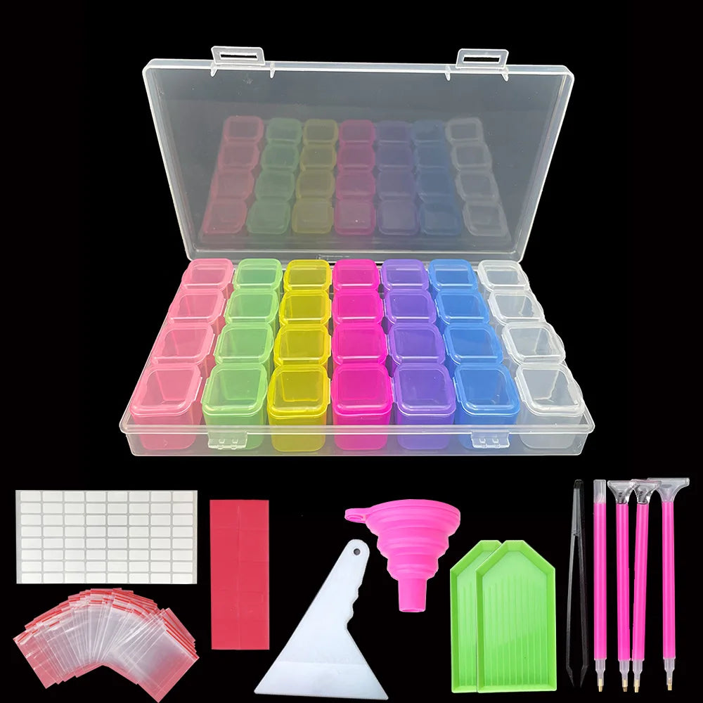 Diamond Painting Sorteerdoos met tools - 28 vakjes