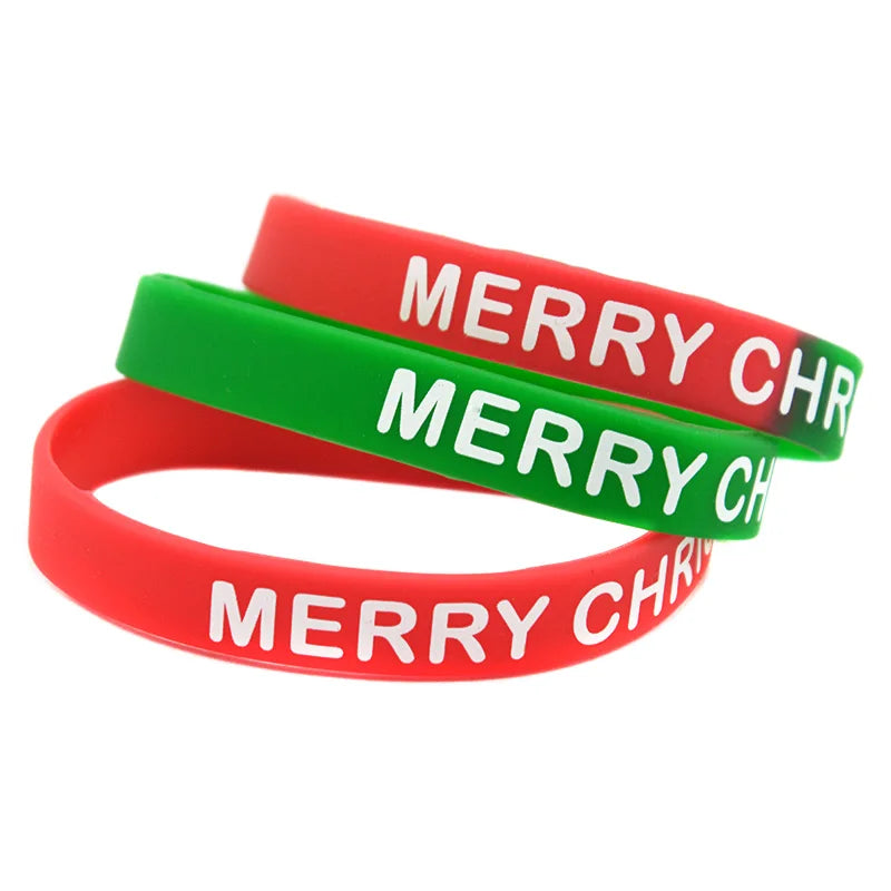 Kerst armband Merry Christmas siliconen polsband volwassenen