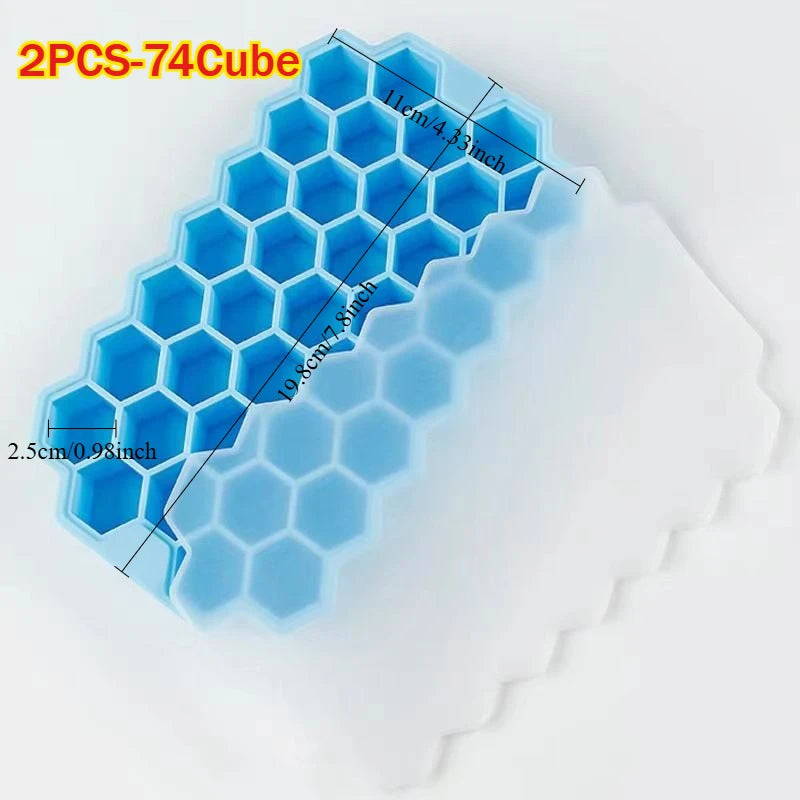 IJsblokjesvorm honingraat silicone met deksel – 148 vakjes