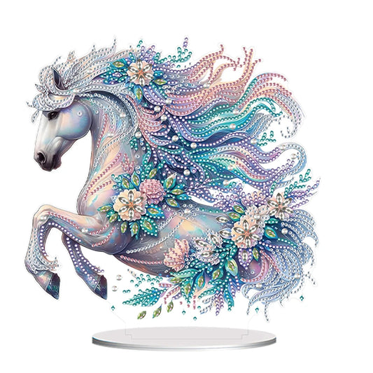Diamond Painting Tafelornament Acryl Decoratie met Speciale Strass - Paard