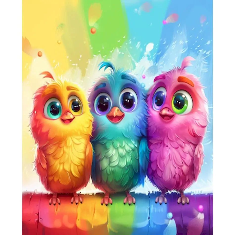 Diamond Painting Dieren - Kleurrijke Wanddecoratie - Vogels DZDP78380