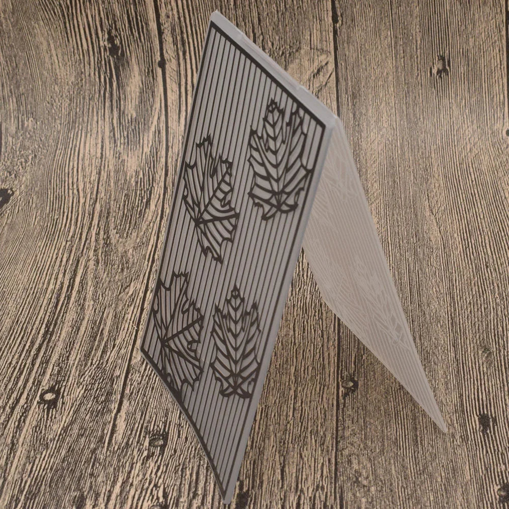 Embossing folder maple leaf kunststof sjabloon voor kaarten en scrapbooking