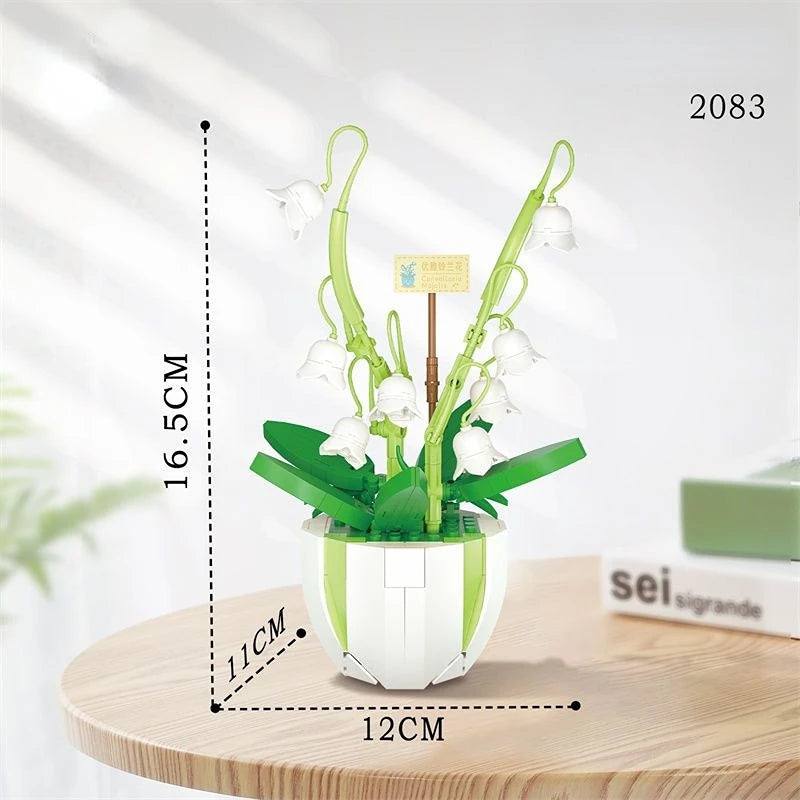 Bouwpakket Bloemenboeket met Rozen – Creatieve Bloemen Bouwstenen Set