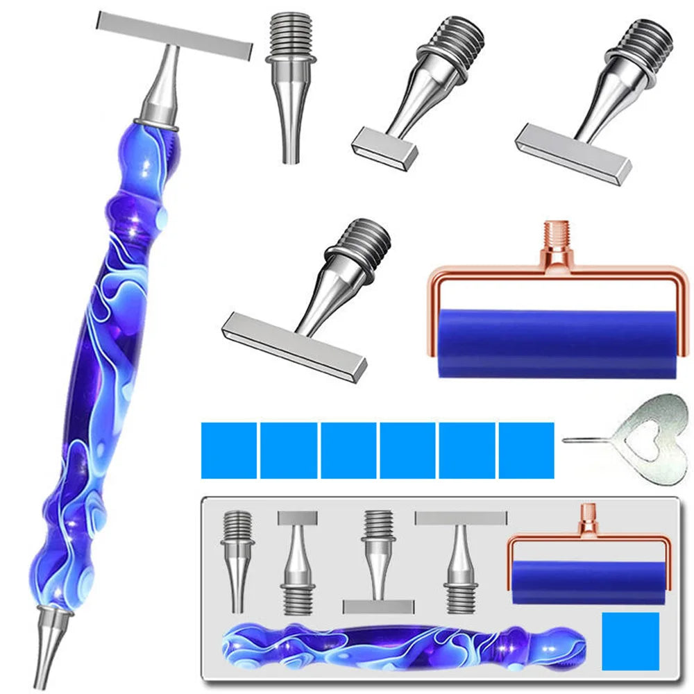 Diamond Painting Opzetstukken voor Diamond Painting pen – Ergonomische Penkop Set met Metaal & Roller Accessoires