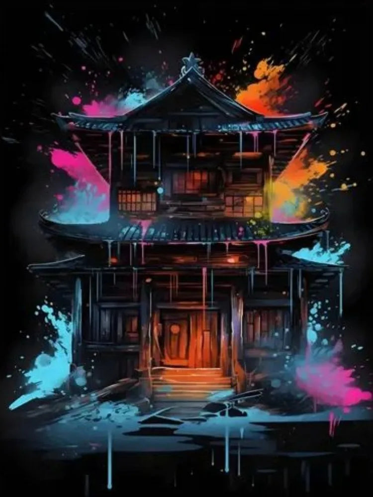 AB Diamond Painting op canvas - Fairy Dust Neon Game Controller