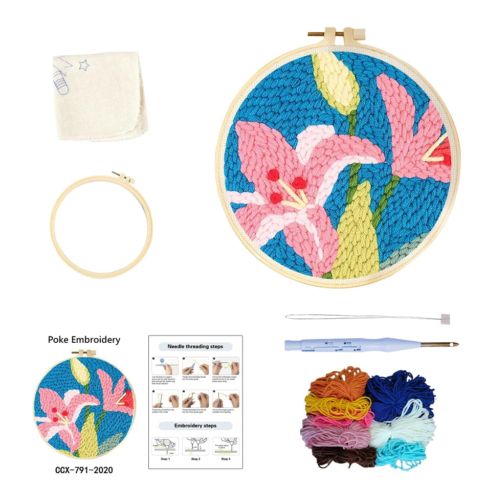 Punch Needle pakket Schattige Cartoon Dieren Wanddecoratie en Handwerk - CCX-798-2020
