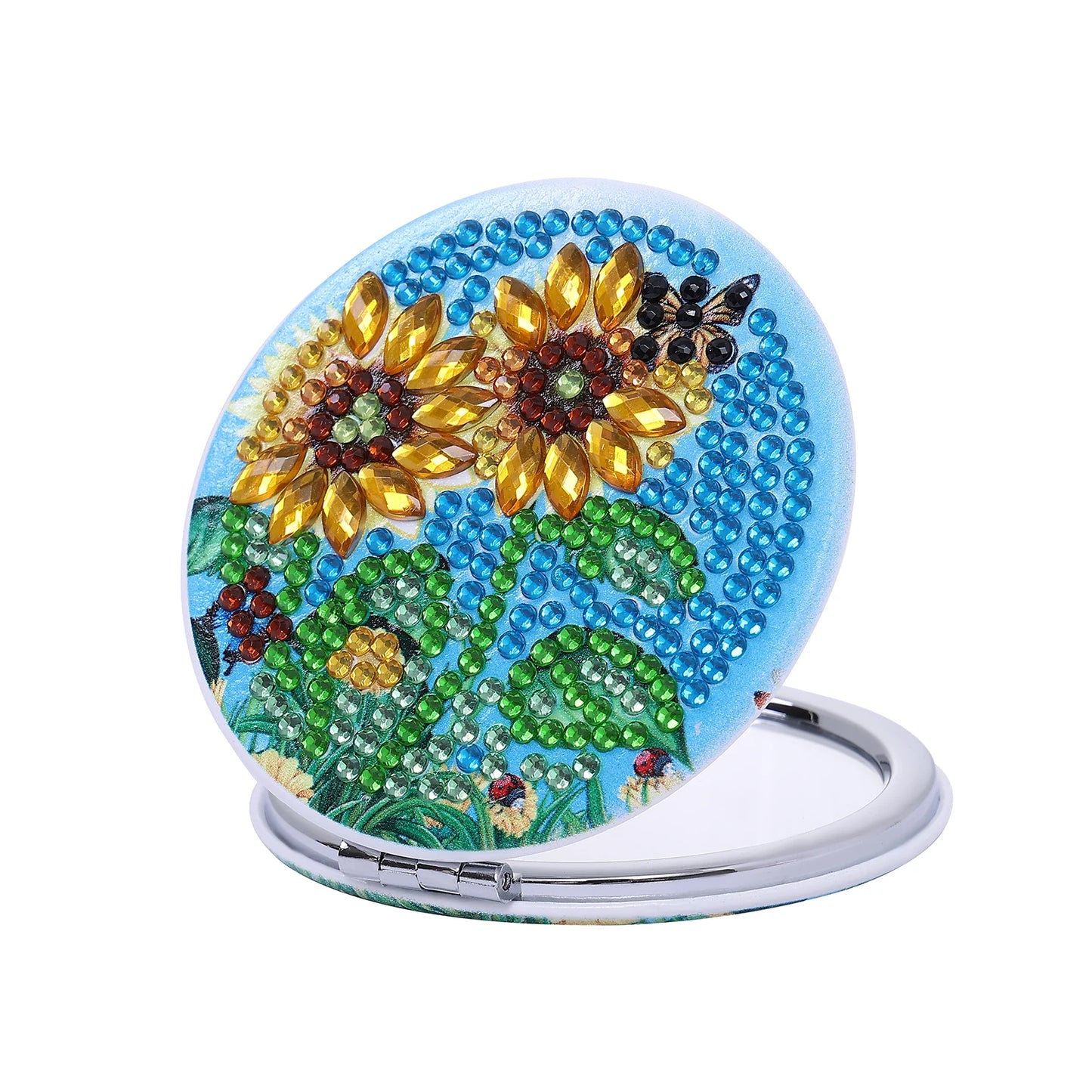 Diamond Painting Make-up Spiegel - Zonnebloem Ontwerp