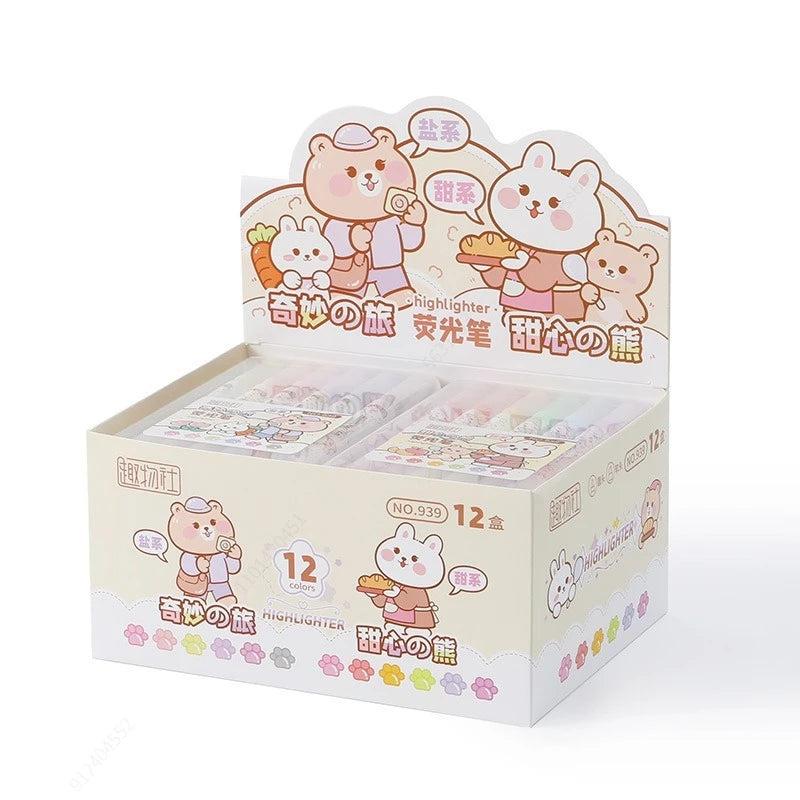 Stiften Pastel Highlighters met Dubbele Punt – Set van 6