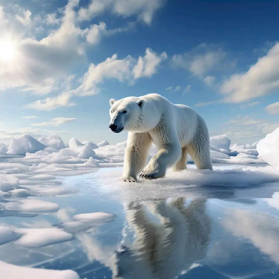 Diamond Painting Dieren ronde of vierkante steentjes - IJsbeer DZDP80356